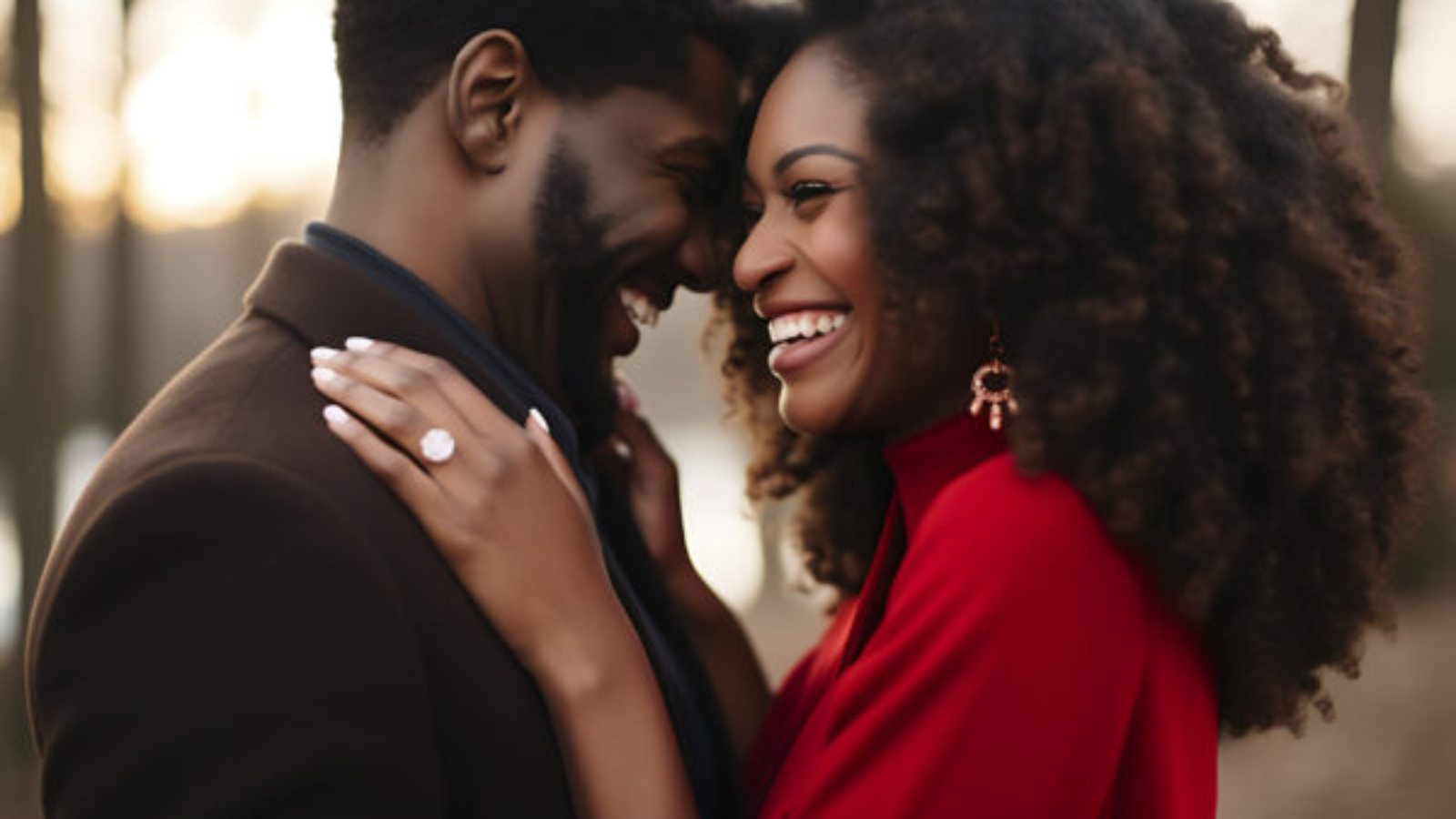 black couple with wedding registry for mobile home fund